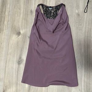 Racerback Cowl Neck Tank with Open Lace Back